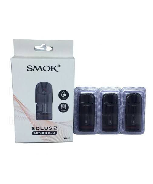 Smok Solus Replacement Pods 0.9 Ohm – 3 Pcs, PKR 800 Each