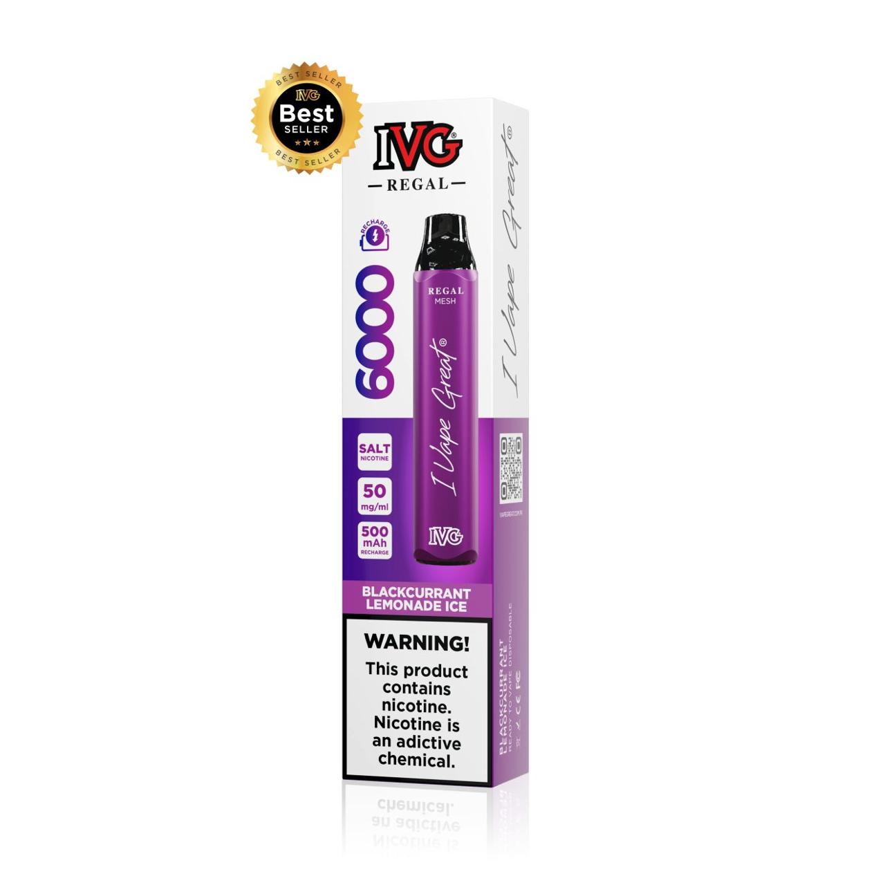 IVG Regal Disposable Vape – 6000 Puffs, 10 Flavors | Was 3300 PKR, Now 3000 PKR | Zaka Tobacco