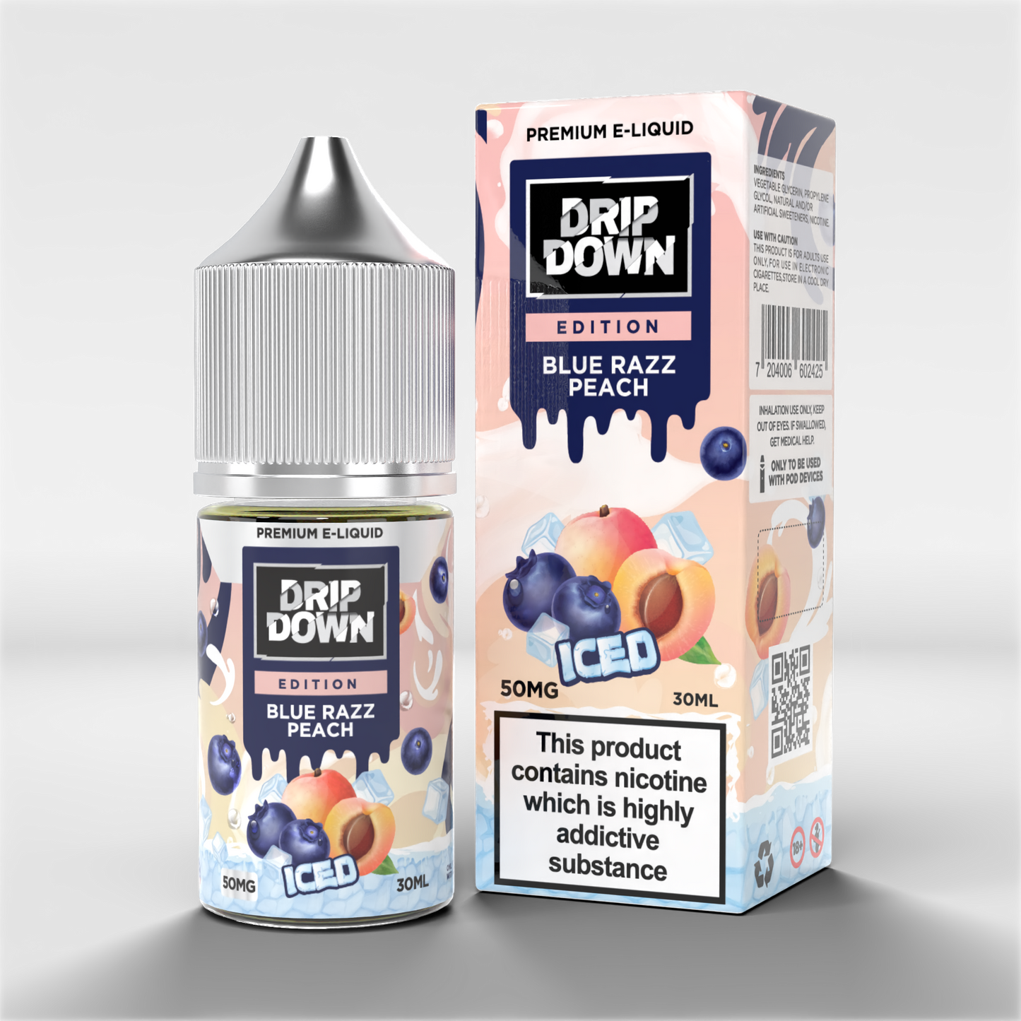 Drip Down Nicotine Salt Juices – 25mg & 50mg | Fruity & Icy Blends | PKR 2500 at Zaka Tobacco