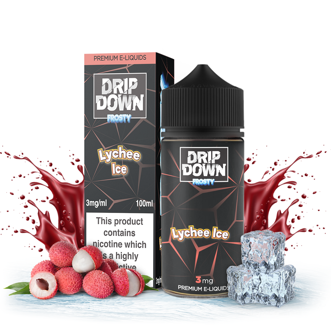 Drip Down Frosty Peach Ice 100ml (3mg) – PKR 2500 | Zaka Tobacco | Explore All Flavors