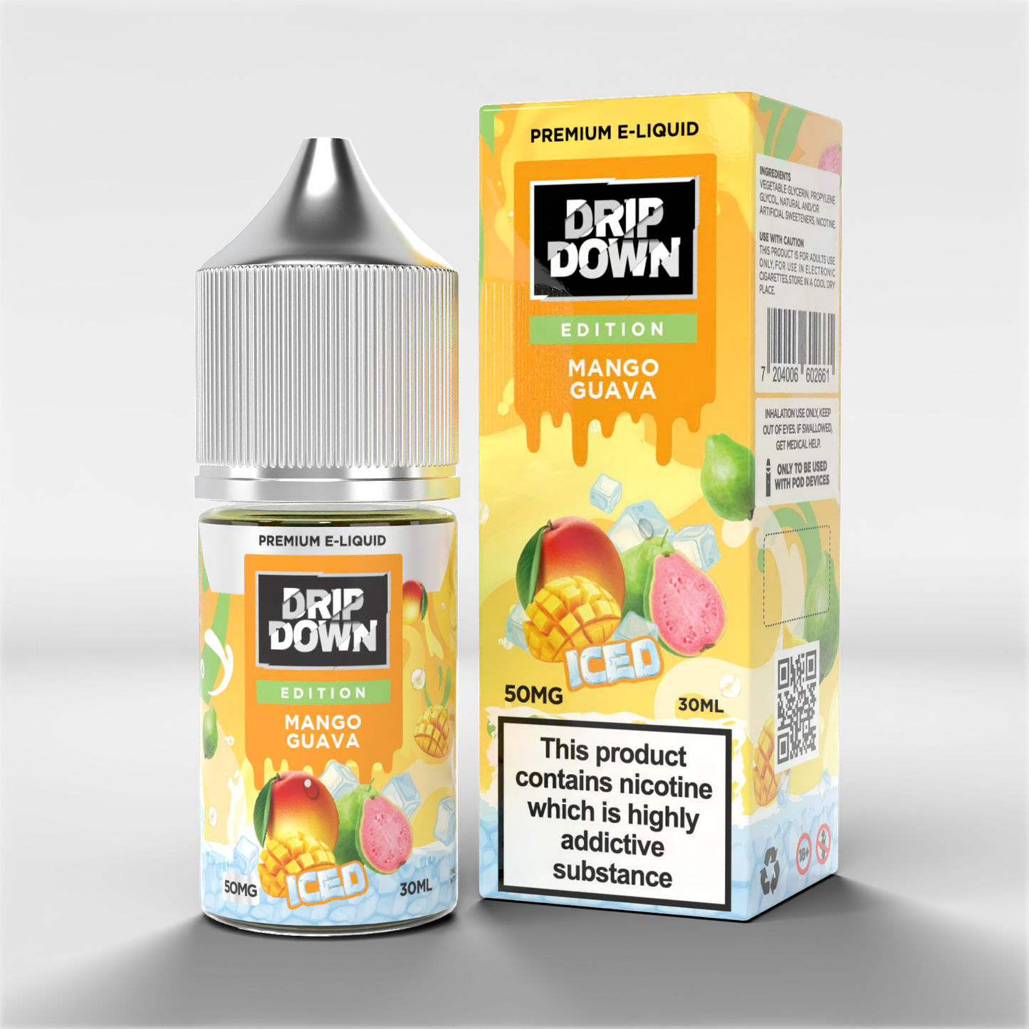 Drip Down Nicotine Salt Juices – 25mg & 50mg | Fruity & Icy Blends | PKR 2500 at Zaka Tobacco